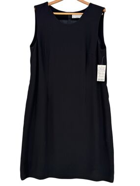 Givenchy Black Sleeveless Shift Dress Sheath Knee Length Quiet Luxury New